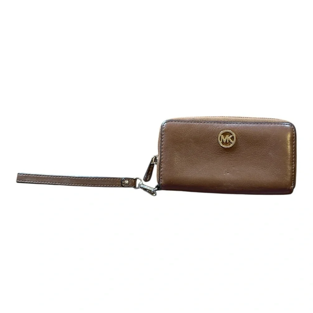 MICHAEL KORS Brown Wristlet Wallet